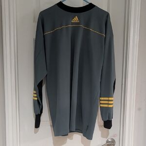 Adidas Dark Gray Long Sleeve with Yellow Accents #1 Goalie XL